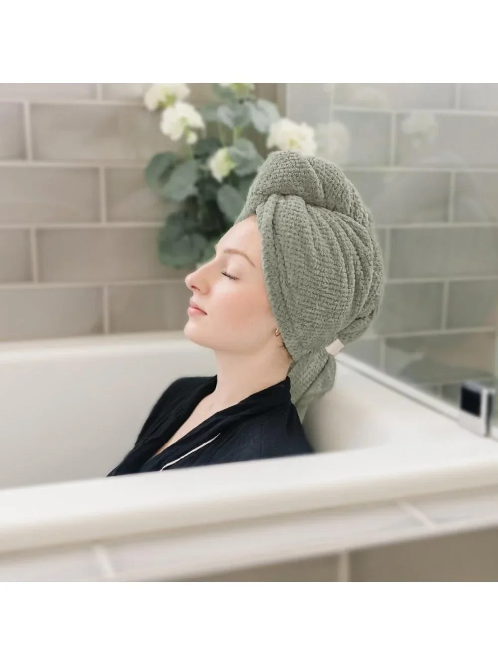 Super Absorbent Microfiber Hair Towels - Quick Drying Hair Wraps for Curly